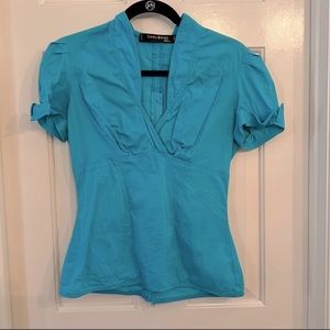 Pinup Girl Clothing top Blue sz M